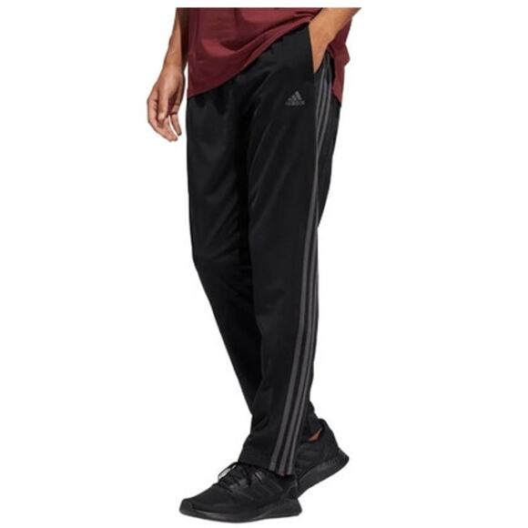 NWT Adidas Essentials 3-Stripes Tricot Zip Pants in Black Men's Size‎ Medium - Picture 1 of 8